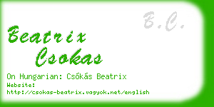beatrix csokas business card